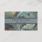 William Morris Acanthus Sage Bloemen Plantaardige Visitekaartje (Voorkant)