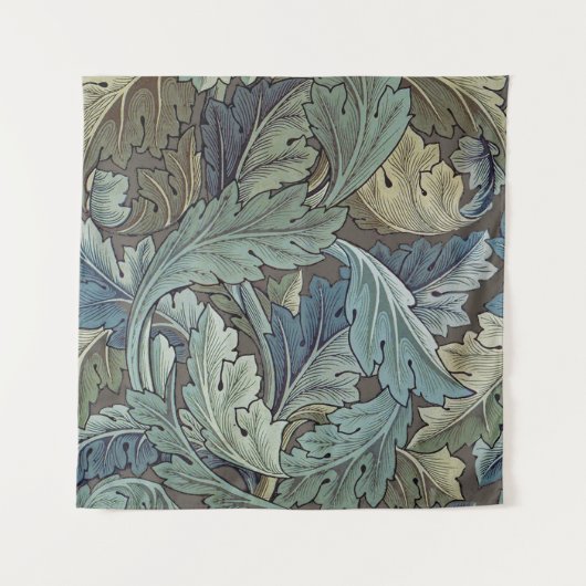 William Morris Acanthus Sage Bloemen Plantaardige Wandkleed (Voorkant (horizontaal))