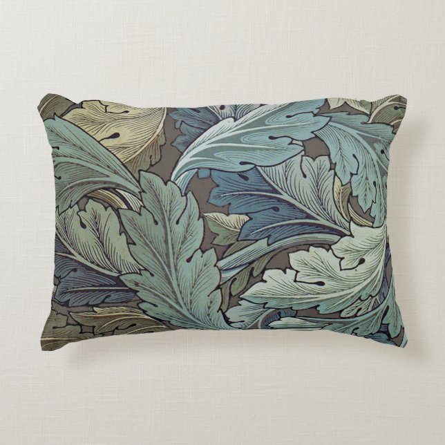 William Morris Acanthus Salie Bloem Florale Botani Accent Kussen (Voorkant)
