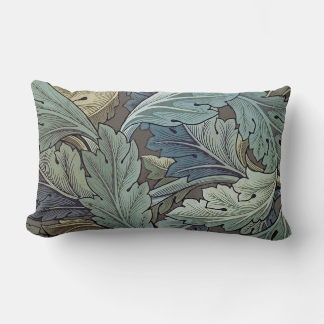 William Morris Acanthus Salie Bloem Florale Botani Kussen (Voorkant)