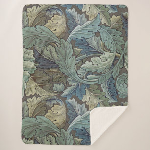 William Morris Acanthus Salie Bloem Florale Botani Sherpa Deken
