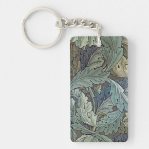 William Morris Acanthus Salie Bloem Florale Botani Sleutelhanger