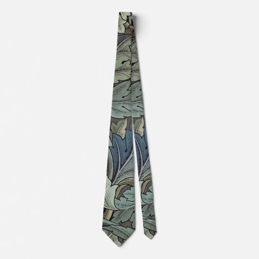 William Morris Acanthus Salie Bloem Florale Botani Stropdas (Voorkant)