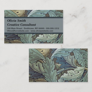 William Morris Acanthus Salie Bloem Florale Botani Visitekaartje