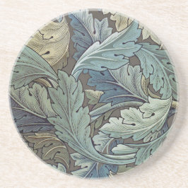 William Morris Acanthus Salie Bloem Florale Botani Zandsteen Onderzetter