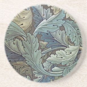 William Morris Acanthus Salie Bloem Florale Botani Zandsteen Onderzetter
