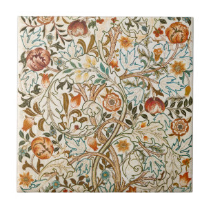 William Morris Acanthus Vintage Bloemkunst Tegeltje