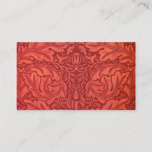 William Morris Acanthus voor velveteen design Visitekaartje (Voorkant)