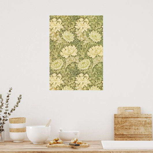 William Morris Acanthus Wallpaper Design Poster (Keuken)