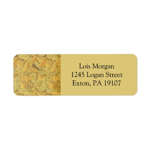 William Morris Acanthus Wallpaper Etiket (Voorkant)