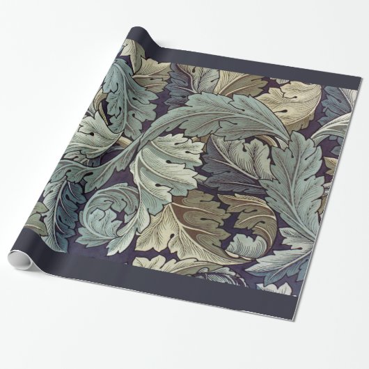 William Morris Acanthus Wallpaper Leaves Cadeaupapier (Uitgerold)