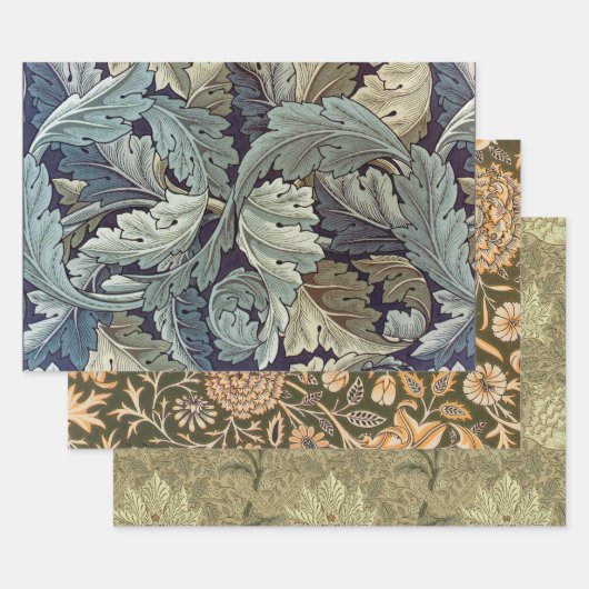 William Morris Acanthus Wallpaper Leaves Inpakpapier Vel (Set)