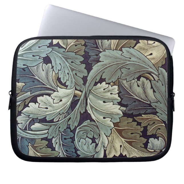 William Morris Acanthus Wallpaper Leaves Laptop Sleeve (Voorkant)