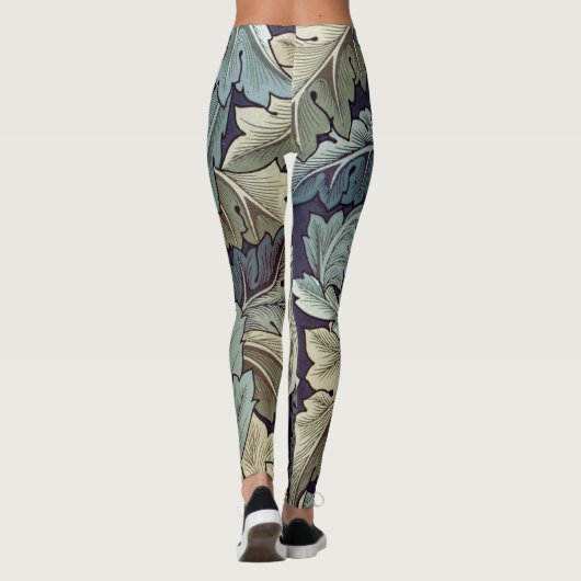William Morris Acanthus Wallpaper Leaves Leggings (Achterkant)