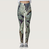William Morris Acanthus Wallpaper Leaves Leggings (Voorkant)