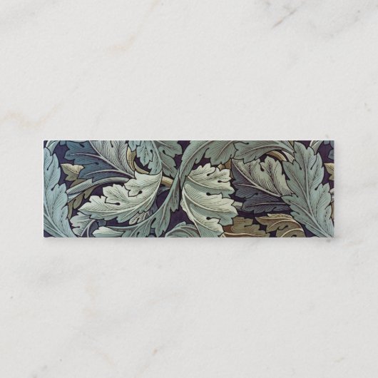 William Morris Acanthus Wallpaper Leaves Mini Visitekaartje (Achterkant)