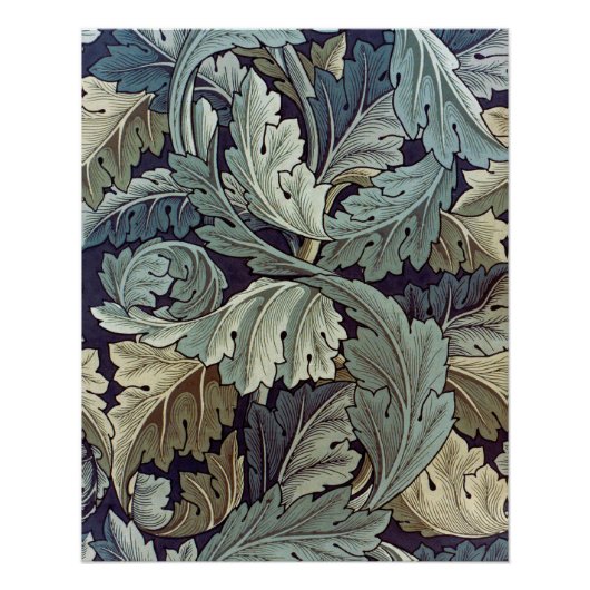 William Morris Acanthus Wallpaper Leaves Perfect Poster (Voorkant)