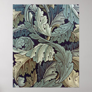 William Morris Acanthus Wallpaper Leaves Poster