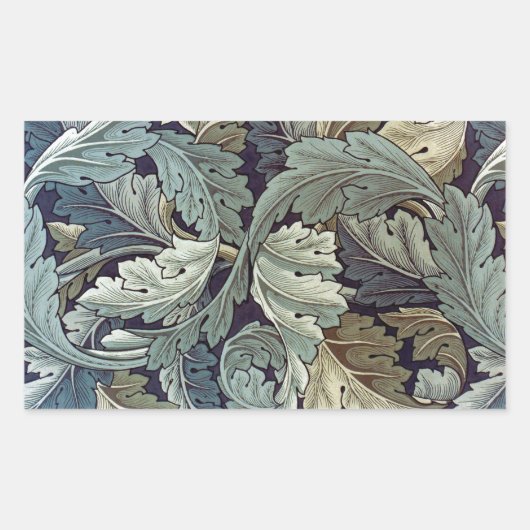 William Morris Acanthus Wallpaper Leaves Rechthoekige Sticker (Voorkant)