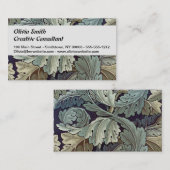 William Morris Acanthus Wallpaper Leaves Visitekaartje (Voorkant / Achterkant)