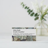 William Morris Acanthus Wallpaper Leaves Visitekaartje (Staand voorkant)