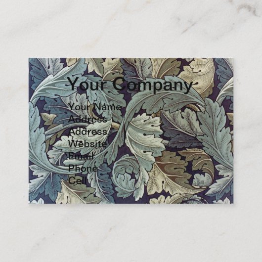 William Morris Acanthus Wallpaper Leaves Visitekaartje (Voorkant)