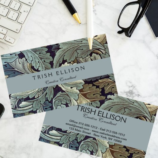 William Morris Acanthus Wallpaper Leaves Visitekaartje