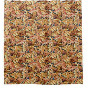 William Morris Acanthusblad Herfstpatroon Douchegordijn