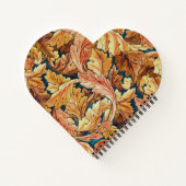 William Morris Acanthusblad Herfstpatroon Notitieboek (Achterkant)
