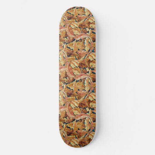 William Morris Acanthusblad Herfstpatroon Persoonlijk Skateboard (Voorkant)