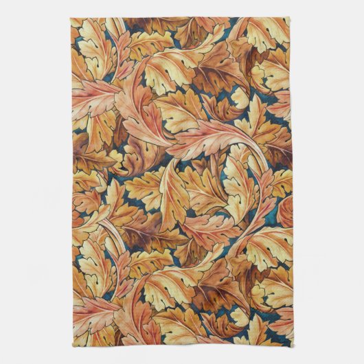 William Morris Acanthusblad Herfstpatroon Theedoek (Verticaal)