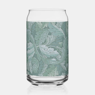 William Morris Acanthusblad Tealblauw Patroon Blikvorm Glas