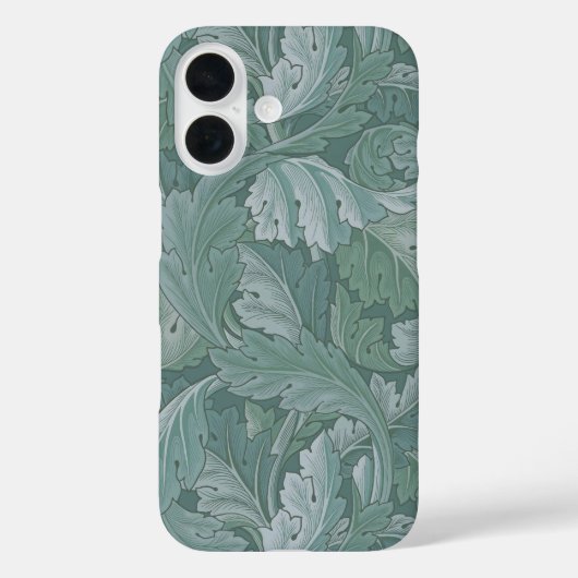 William Morris Acanthusblad Tealblauw Patroon Case-Mate iPhone Case (Achterkant)