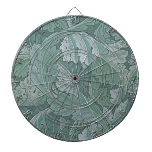 William Morris Acanthusblad Tealblauw Patroon Dartbord