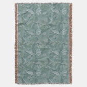 William Morris Acanthusblad Tealblauw Patroon Deken (Voorkant Verticaal)