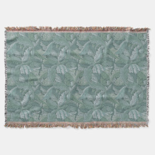 William Morris Acanthusblad Tealblauw Patroon Deken