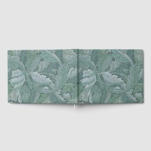 William Morris Acanthusblad Tealblauw Patroon Gastenboek