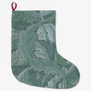 William Morris Acanthusblad Tealblauw Patroon Grote Kerstsok