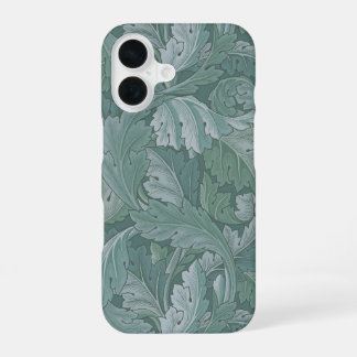William Morris Acanthusblad Tealblauw Patroon iPhone 16 Hoesje