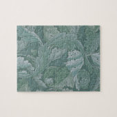 William Morris Acanthusblad Tealblauw Patroon Legpuzzel (Horizontaal)