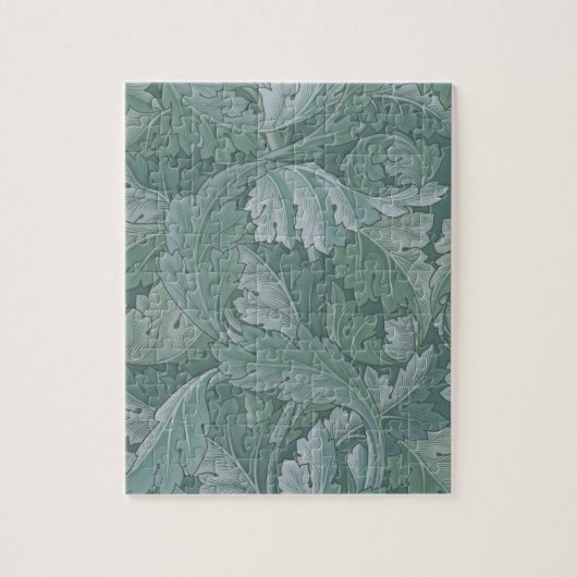 William Morris Acanthusblad Tealblauw Patroon Legpuzzel (Verticaal)
