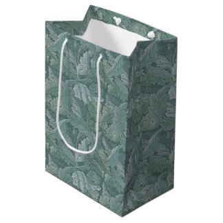 William Morris Acanthusblad Tealblauw Patroon Medium Cadeauzakje