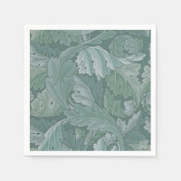 William Morris Acanthusblad Tealblauw Patroon