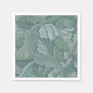 William Morris Acanthusblad Tealblauw Patroon Servet