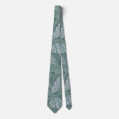 William Morris Acanthusblad Tealblauw Patroon Stropdas (Voorkant)
