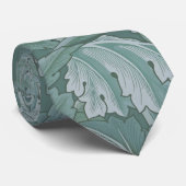 William Morris Acanthusblad Tealblauw Patroon Stropdas (Opgerold)