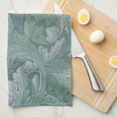 William Morris Acanthusblad Tealblauw Patroon Theedoek (Quarter Fold)