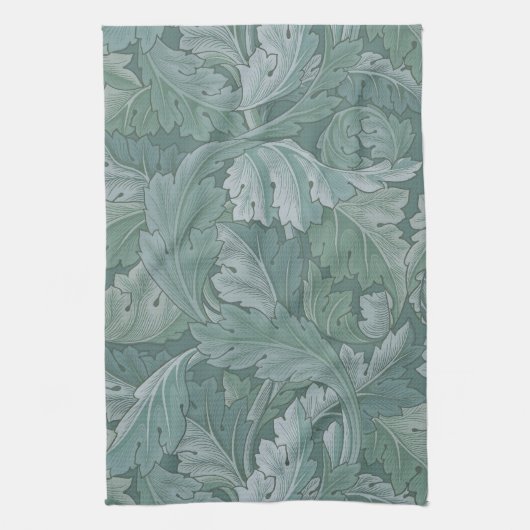 William Morris Acanthusblad Tealblauw Patroon Theedoek (Verticaal)