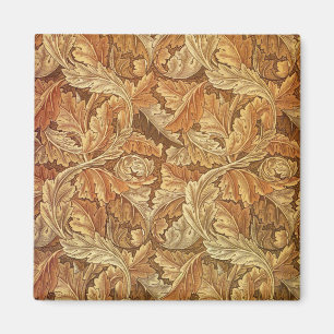 William Morris Acathus Brown Autumn Leaves Magneet