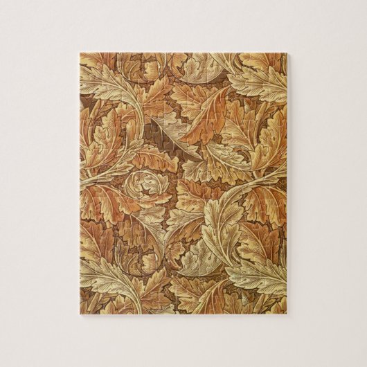 William Morris Acathus Bruin Herfstbladeren Legpuzzel (Verticaal)